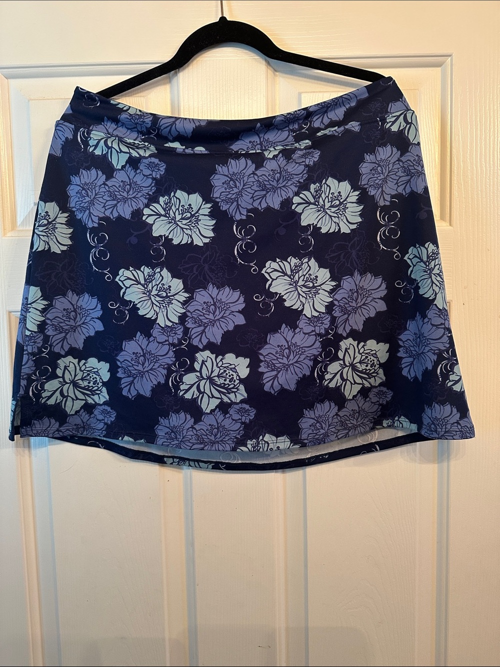 Tranquility by Colorado Clothing Navy Skirt with Lavender Floral Print